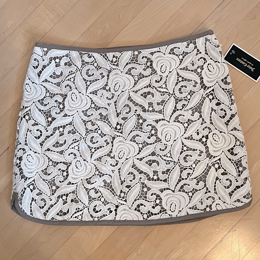 NWT Juicy Couture Guipuere Lace Skirt - Angel